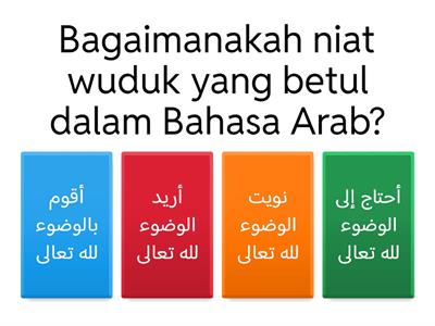 NIAT WUDUK & DOA SELEPAS WUDUK