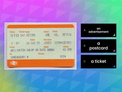 E1 E2 ESOL Types of text