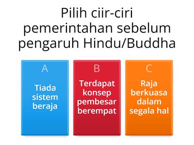 BMMB3163: KUIZ PENGARUH HINDU/BUDDHA 