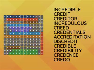 words with root cred