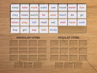 REGULAR AND IRREGULAR VERBS