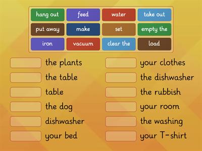 GG 3. Unit 1.1 Household chores. Parts