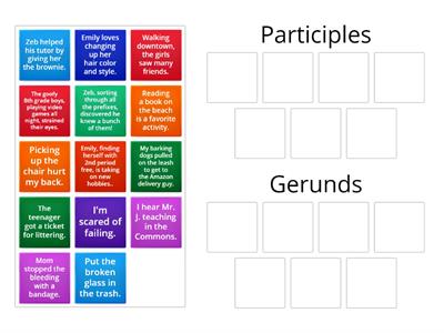 Verbals - Sorting gerunds, infinitives, and participles