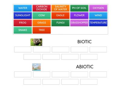 BIOTIC AND ABIOTIC FACTORS