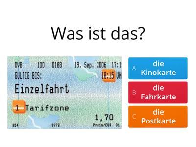 Reise: Wortschatz