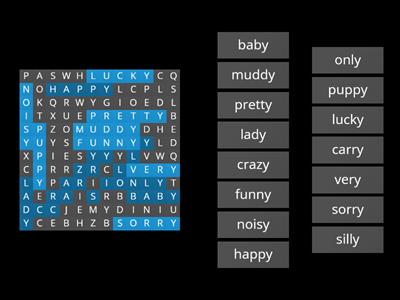 Wordsearch: y as long /e/