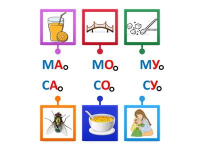 Слова с буквами  м,с