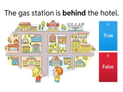 Prepositions of place. 3rd. Quiz