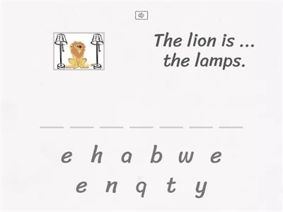 Prepositions of place (in front of, opposite, between, next to)