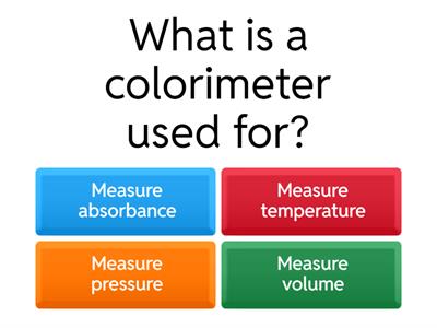 BTEC Level 3 Applied Science: Colorimetry Quiz