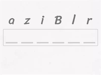 SO Starter U1 1.1 Vocab - anagram