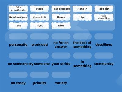 Adv Expert 1A Collocations