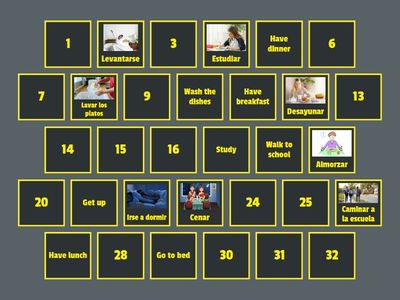 Elementary A1 - Actividades diarias (Routine verbs)