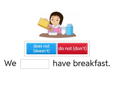 Present Simple  negative I you we they 