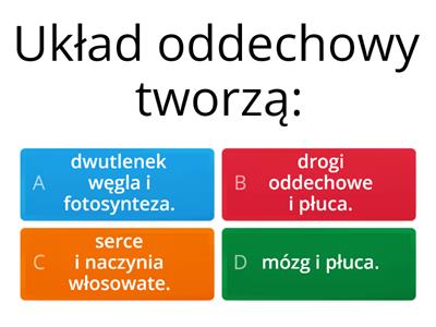 Przyroda kl. 4 dział 4 - Układ oddechowy zapewnia wymianę gazową.