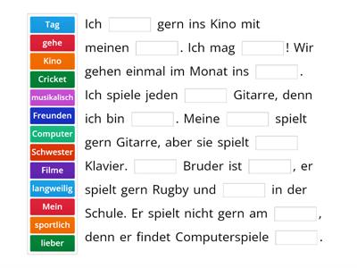 German missing word frequency 1