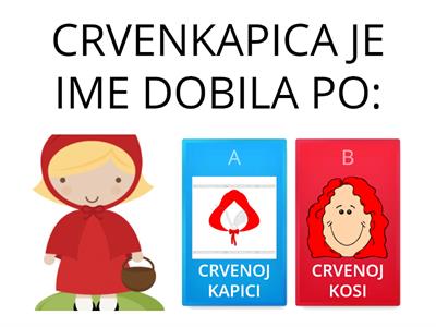 CRVENKAPICA- razumijevanje pročitanog