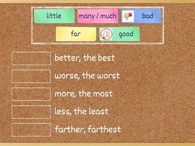 Degrees of comparison irregular