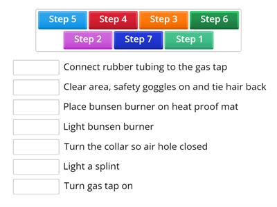 Lighting a Bunsen burner