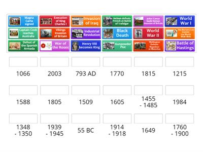 British History - Match up