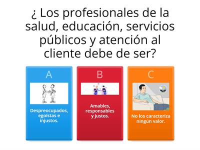 Valores de las profesiones 