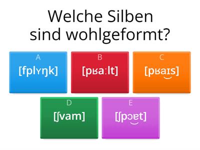 Silben: Wohlgeformt oder nicht?