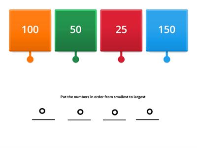 Smallest to Largest Drag and Drop