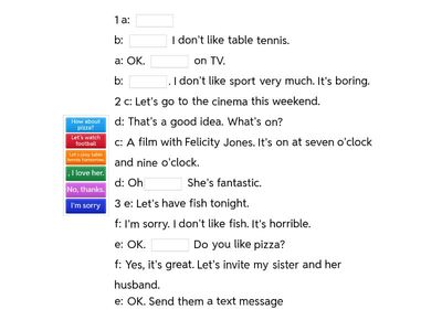 A1.1  ||UNIT 06 | FUNCTIONAL LANGUAGE COMPLETE THE SENTENCE |