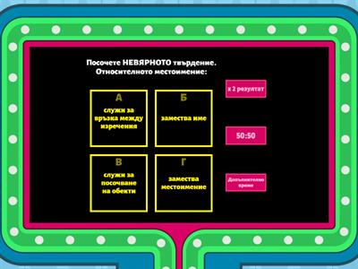 Относително местоимение. Отрицателно местоимение - 6 клас