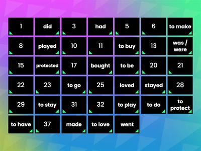 Simple Past Memory Game 