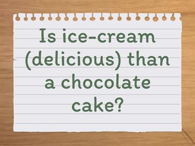 Degrees of comparison speaking