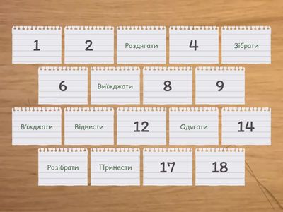Визначте пари спільнокоореневих дієслів-антонімів. Які префікси мають протилежне значення?