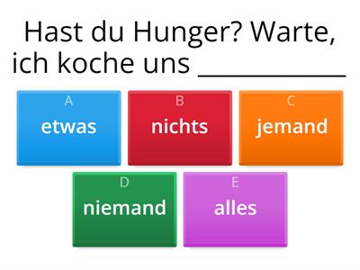 Indefinitpronomen Quiz