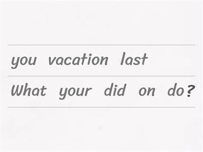 Simple Past + Past Time Expressions