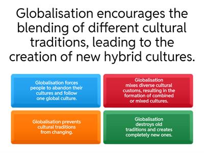 Cultural Globalisation Paraphrasing Quiz
