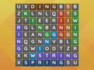 Words ending in -ING