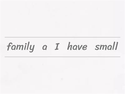 Family Sentence Building in English