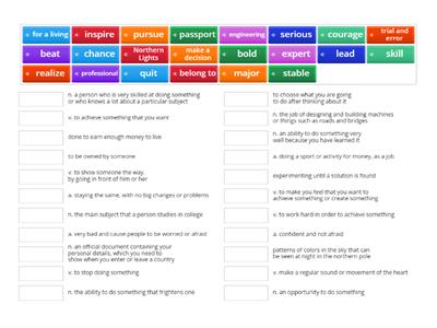 중3 동아(윤정미) 1과. 단어_영영풀이_Match up