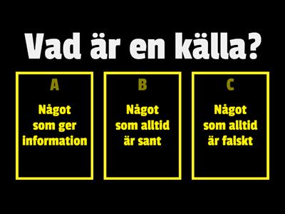 Quiz om källkritik