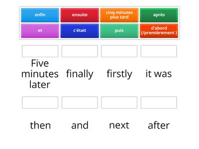 Y8 - sequencing words