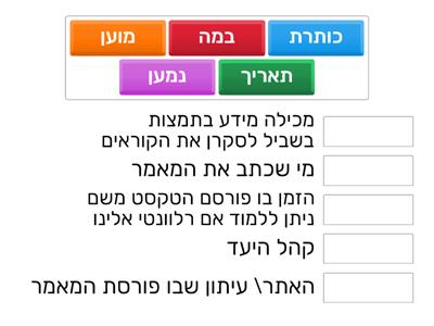 תעודת זהות של טקסט