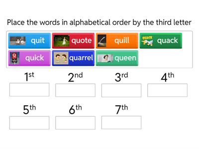Alphabetical Order  Qu