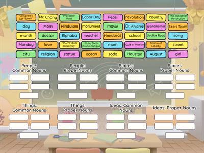 Common and Proper Nouns Sort