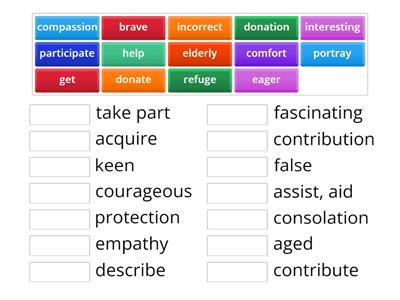 G9 Vocabulary and Writing Book P15 - Synonyms Matching