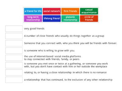 Collocations. Friendship