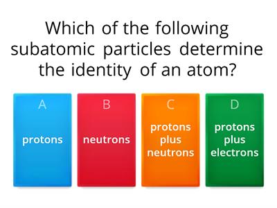 SubAtomic Particles/Atomic Number/Mass Number