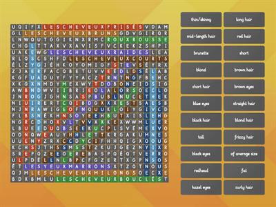 Wordfind Physical appearance