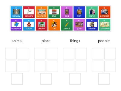 Nouns: Person, Place, or Thing