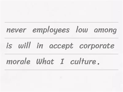 Corporate culture + cleft sentences 