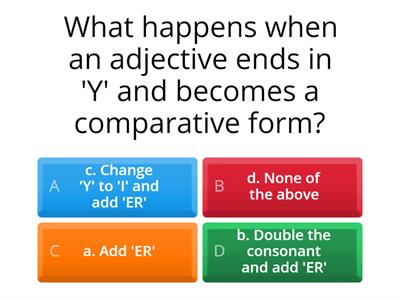 Grammar gameshow - comparatives